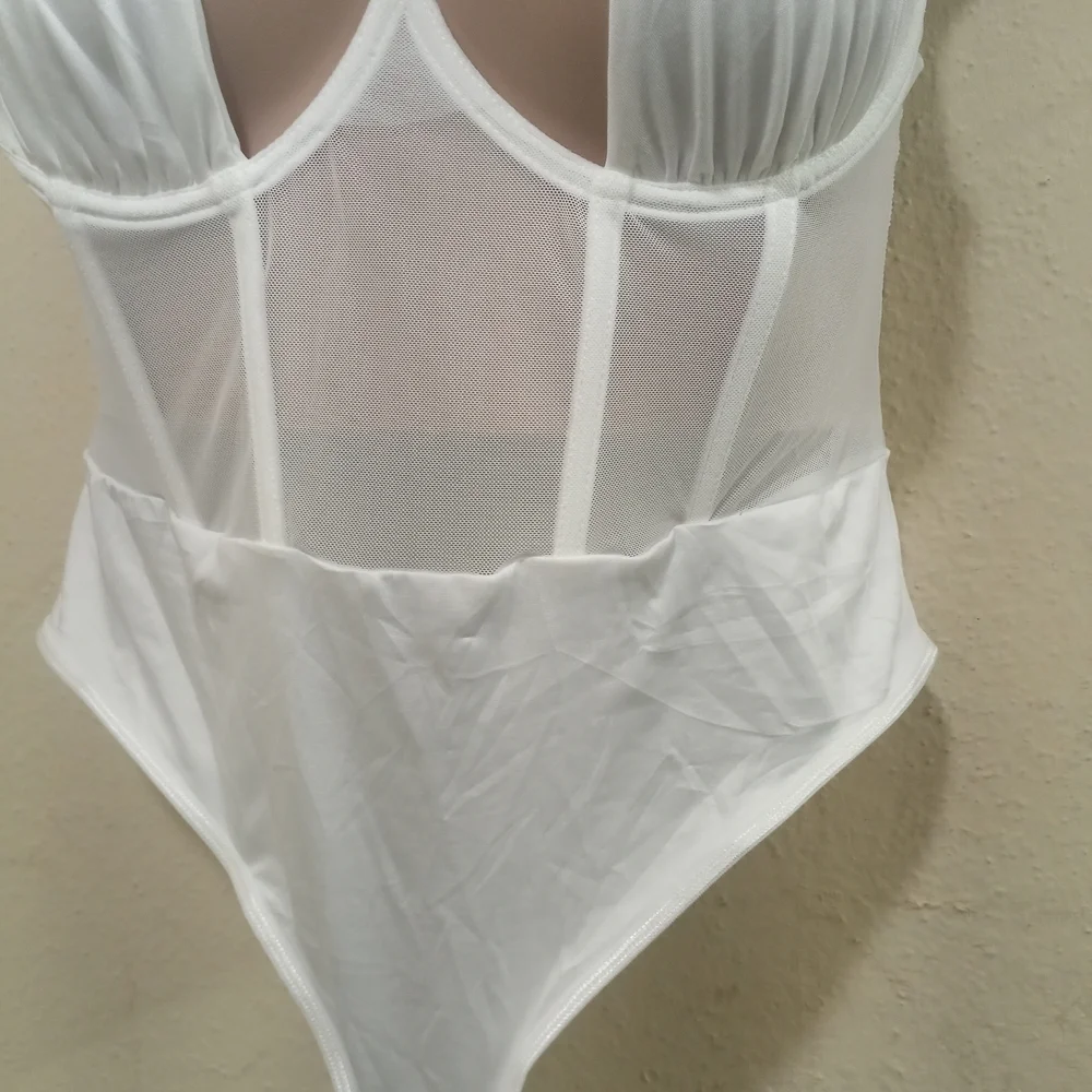 Chic White Women's Bath & Body Bodysuit